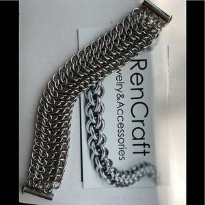 Handmade chainmaille bracelet for a small wrist